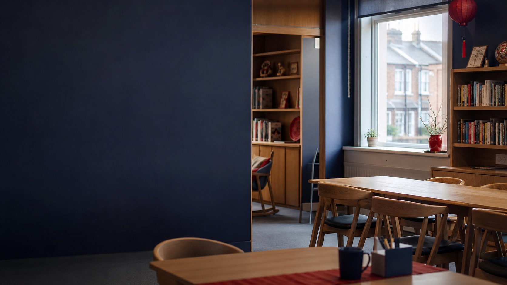 A welcoming learning space prepared for a small group session